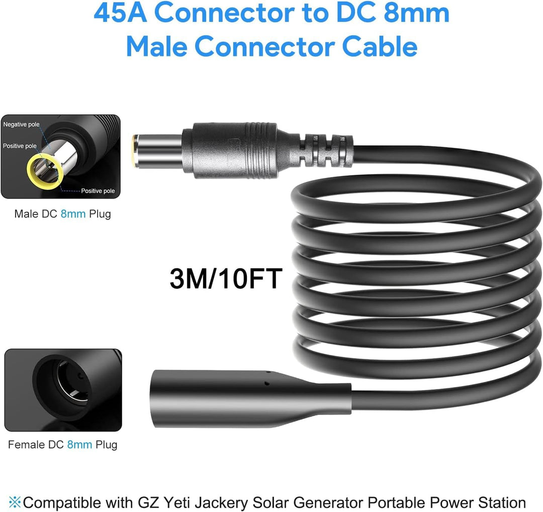 KFD 8,0MM Verlängerungskabel Solarpanel SolarSaga 100 von Jackery Solarmodul Kabel für Jackery 60W 1