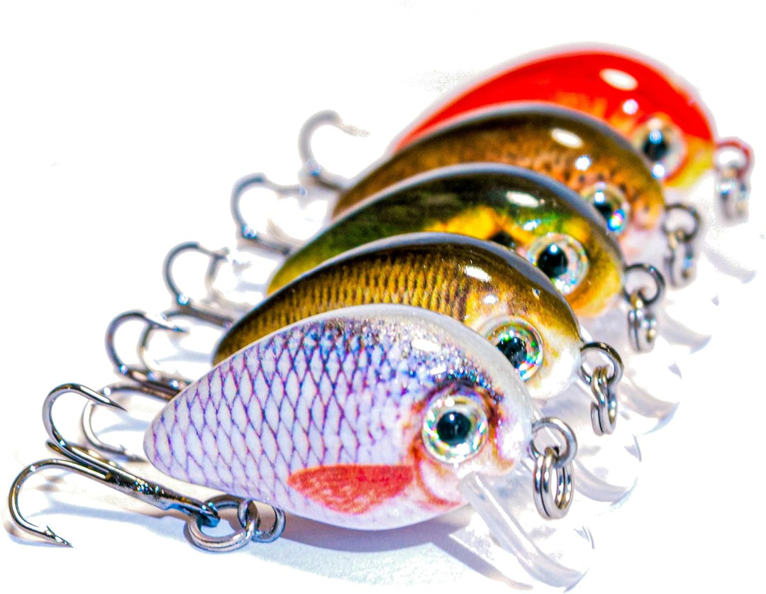 Steinn Wobbler Crankbait Kunstköder Set | Raubfisch Zander Barsch Angeln | 1.6g 2.5cm | Angelköder F