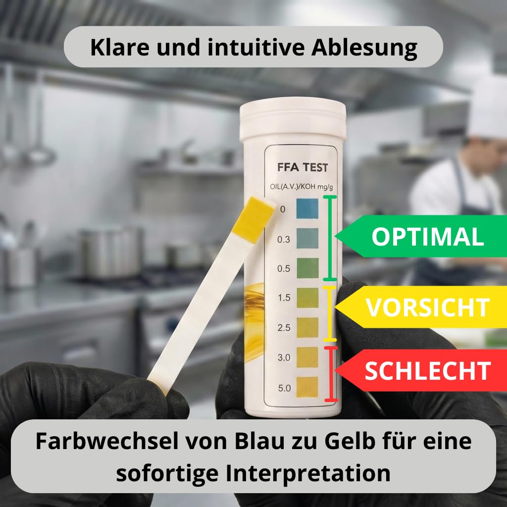 Öl-Teststreifen – schnelle FFA-Kontrolle – optimale Qualität – 100 Stück