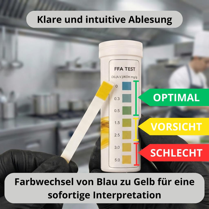 Öl-Teststreifen – schnelle FFA-Kontrolle – optimale Qualität – 100 Stück