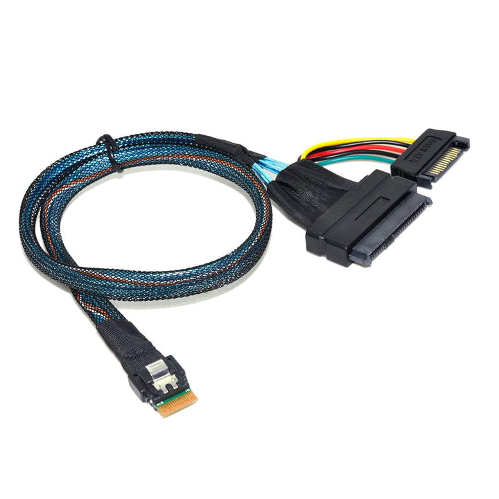 cablecc U.2 U2 SFF-8639 zu Slimline SFF-8654 4i NVME PCIe SSD Kabel für Mainboard SSD 750 p3600 p370
