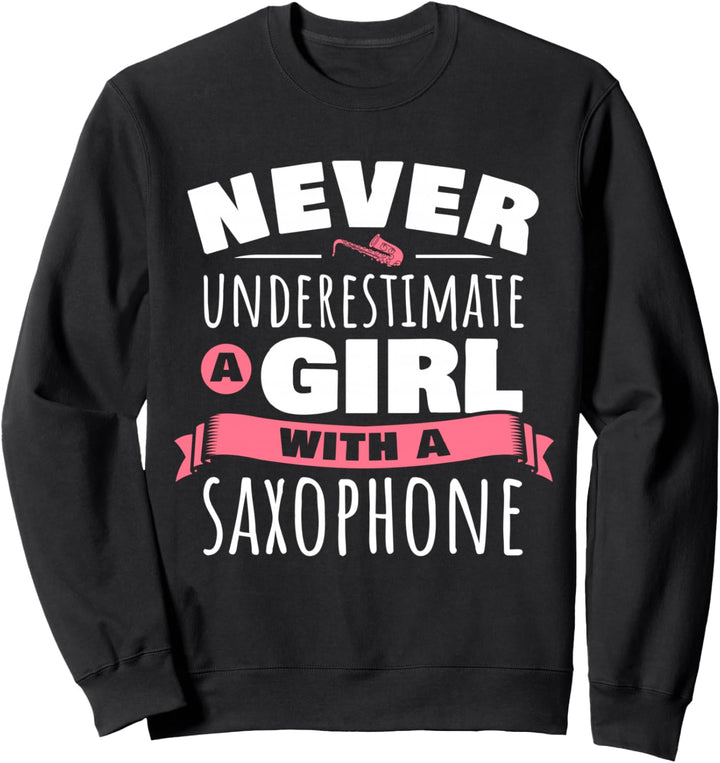 Saxophonistin Tochter Saxofon-Spielerin Mädchen Saxophon Sweatshirt