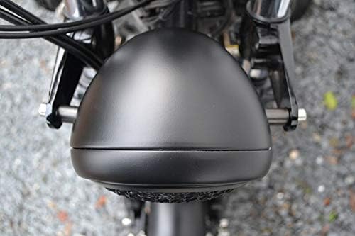 Schwarz Motorrad 6" Scheinwerfer mit Netz Grill H4 55W für Projekt Fahrrad, Cafe Racer, Scrambler