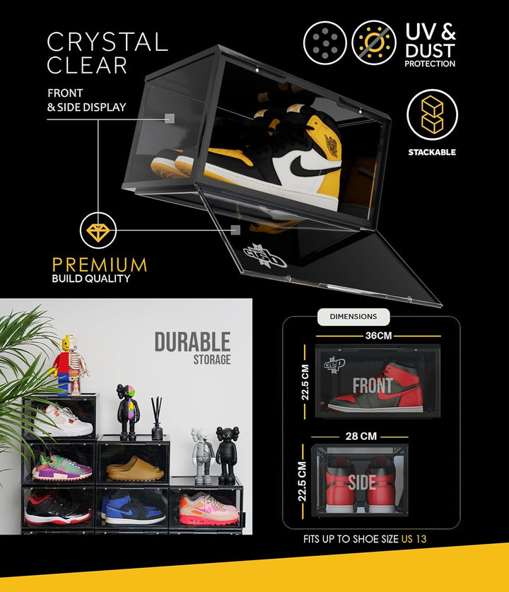 Crep Protect Schuh-Aufbewahrungsbox – Ultimative Turnschuhe-Aufbewahrungskisten 2.0, Schuh-Organizer