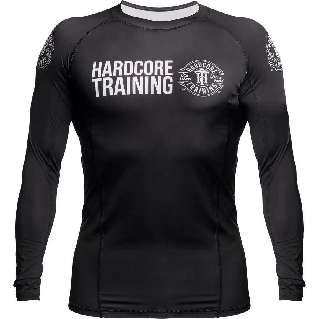 Hardcore Training Recruit Rash Guard Men's Kompressionshemd Herren Lange Ärmel Grappling Jiu Jitsu M