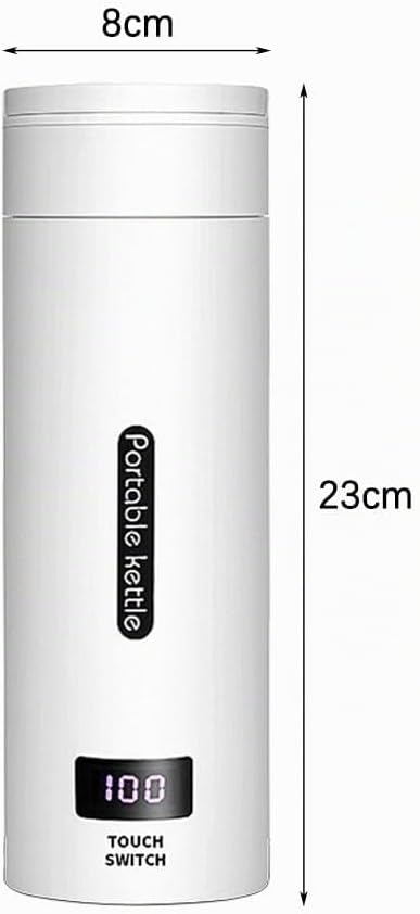 500 ml Reise-Wasserkocher, Kleiner elektrischer Wasserbecher mit LED-Temperaturanzeige mit Automatis