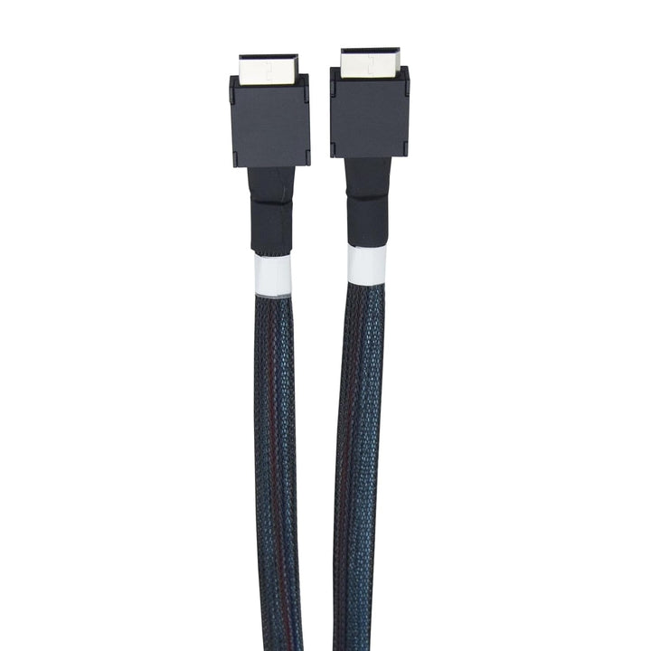 SlimSAS(SFF-8654 8i,74pin) to 2x Oculink(SFF-8611,38pin), PCIe4.0 Gen4 cable assembly, 85-Ohm, 0.8m