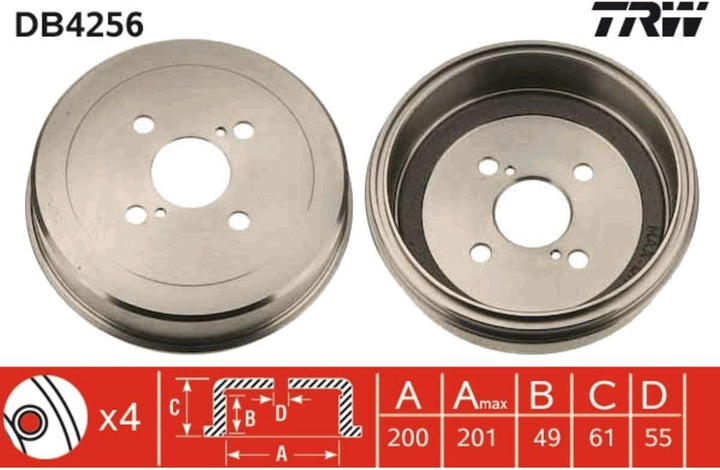 TRW Automotive AfterMarket DB4256 Bremstrommel