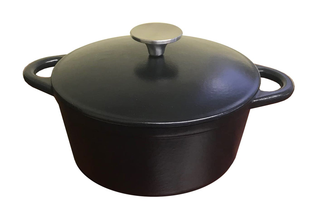 Baumalu - Runde Gusseisen-Kasserolle 26 cm - Vielseitiges Kochgeschirr zum Schmoren, Braten und Dämp