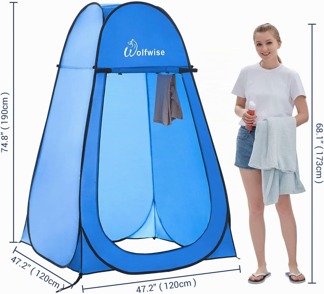 Wolfwise Pop up Toilettenzelt Umkleidezelt, Camping Duschzelt Outdoor Mobile Toilette Umkleidekabine