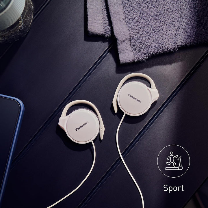 Panasonic RP-HS46-W Clip In-Ear-Kopfhörer (besonders flach, leicht und angenehm zu tragen) weiss Wei