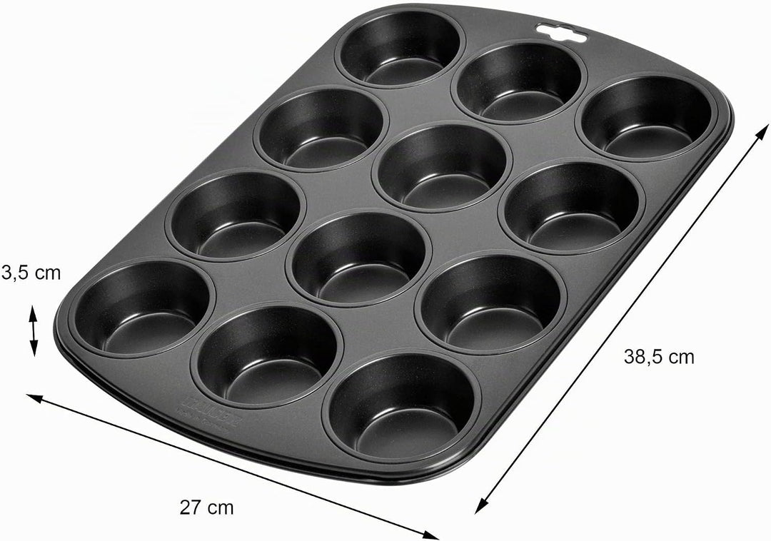 ORIGINAL KAISER Inspiration Kuchenblech mit Deckel 42 x 29 x 4 cm &amp; Inspiration Muffinform Blech für