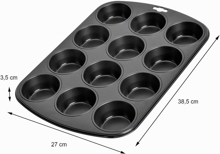 ORIGINAL KAISER Inspiration Kuchenblech mit Deckel 42 x 29 x 4 cm &amp; Inspiration Muffinform Blech für