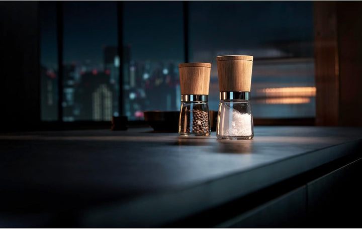 WMF Ceramill Nature Salz und Pfeffer Mühle Set 2-teilig, unbefüllt, für Salz, Pfeffer, Chilli, Salzm