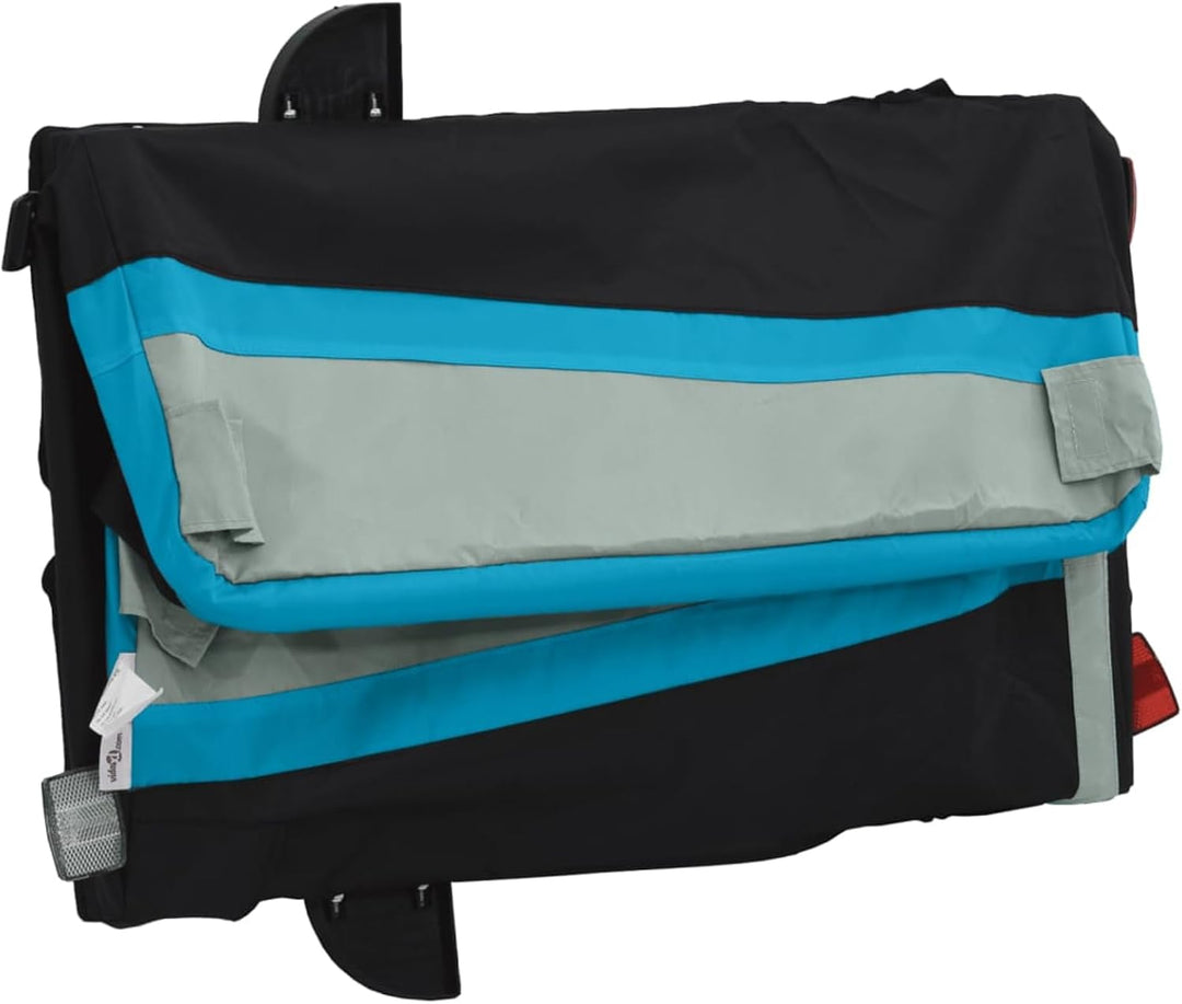 Fahrradanhänger 45kg Schwarz Orange | Robustes Eisen, hohe Tragkraft Blau, Blau