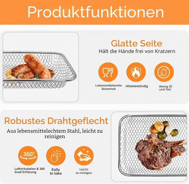 GWYXC 2 Packungen Luftfräter Ersatzteile für Breville Halo Flexi Luftfräter, 25,4 × 17,3 × 2,9 CM kl
