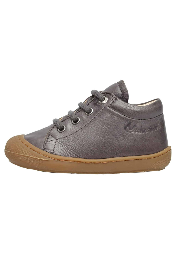 NATURINO Lauflernschuhe aus Leder mit Wollfutter, 17 EU Antracite