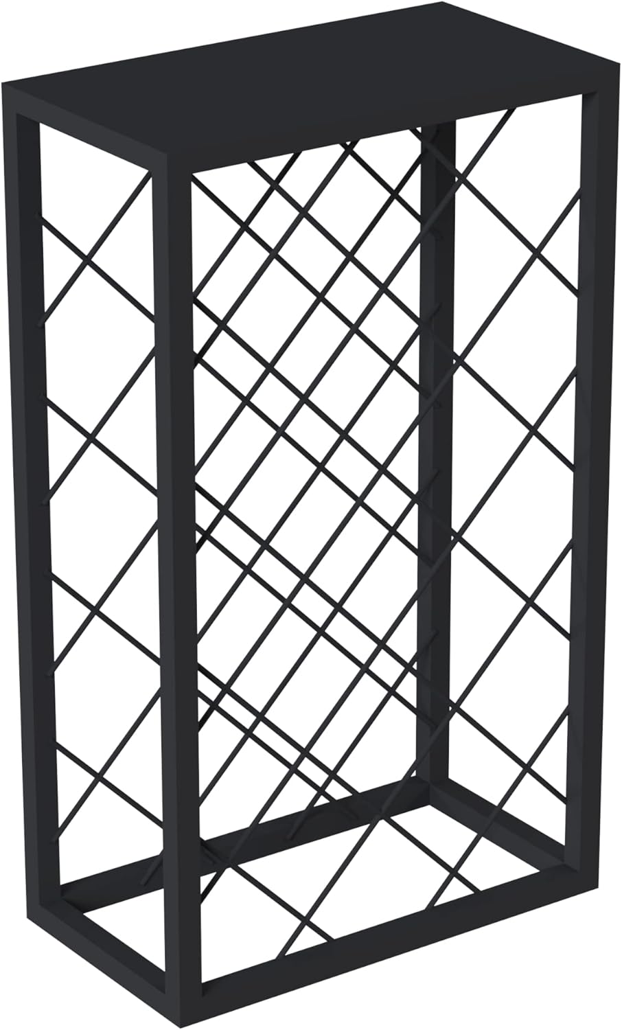 [en.casa] Weinregal Amasia 74x45x22 cm Schwarz Flaschenregal aus Metall Flaschenhalter Getränkeregal