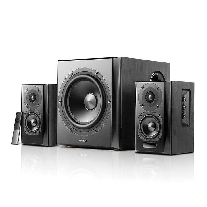 Aktivboxen Edifier S351DB 2.1 schwarz Bluetooth Schwarz kabelgebunden Single, Schwarz kabelgebunden