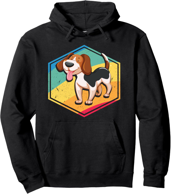 Beagle Dog Lovers Gift Men Women Boys Girls Retro Style Pullover Hoodie