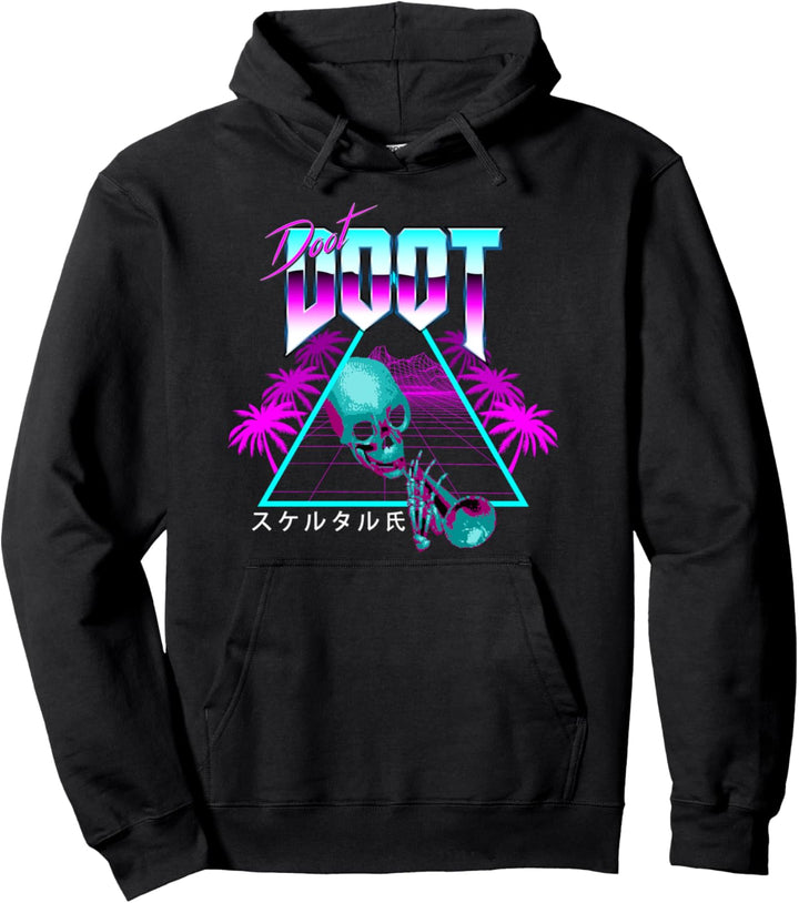 Doot Doot Herr Skeltal Retro Ästhetische Vaporwave Streetwear Pullover Hoodie