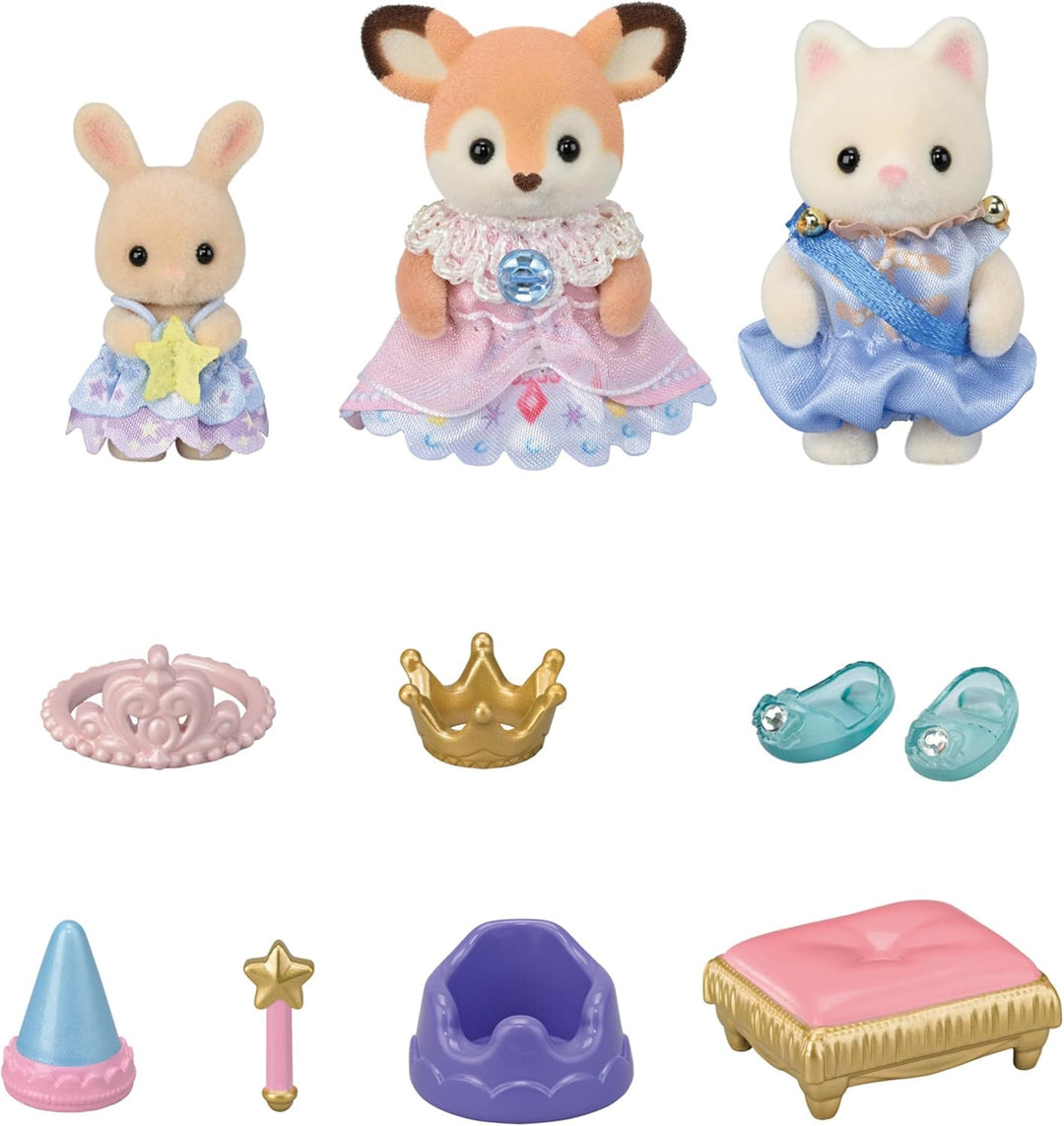 Sylvanian Families - 5818 Baby Prinzessinnen Spielset, Spielset mit Tierfigur, samtige Tierfiguren,