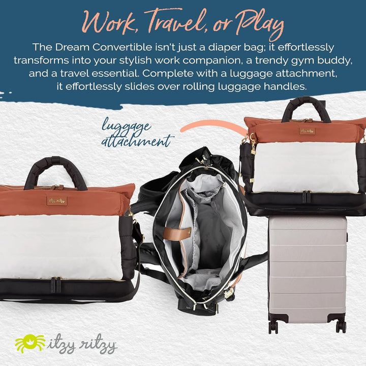 Itzy Ritzy Dream Convertible Wickeltasche Kaffefarben / Cremefarben, Kaffefarben / Cremefarben