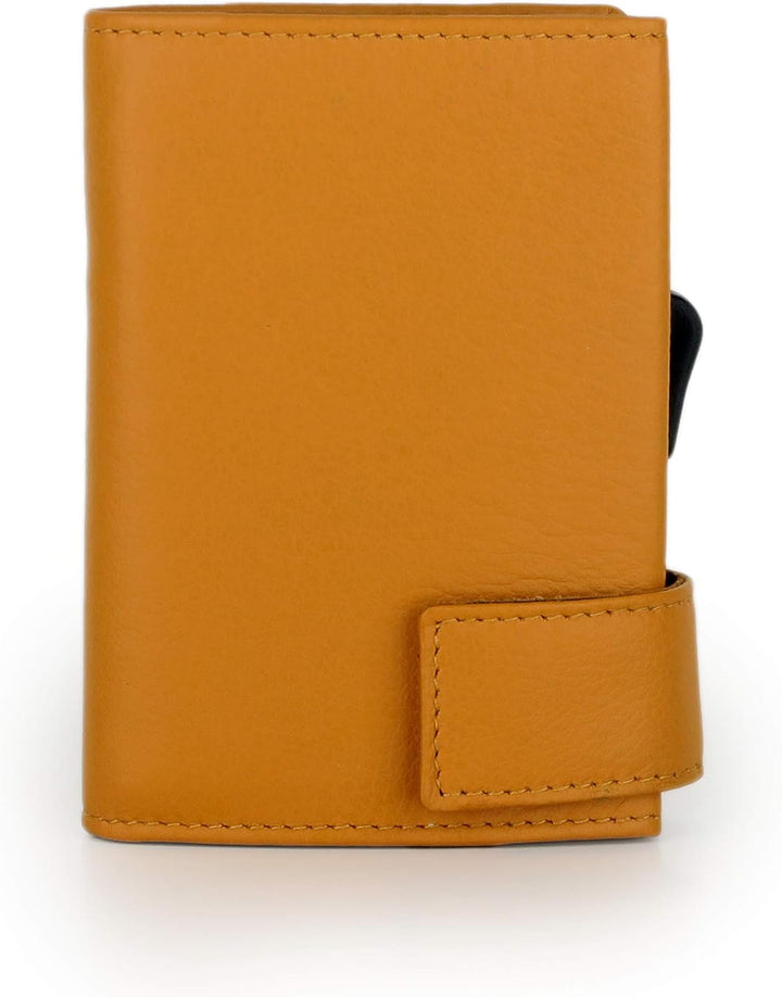 SecWal Kartenetui mit Münzfach Reissverschluss (Gelb), Gelb