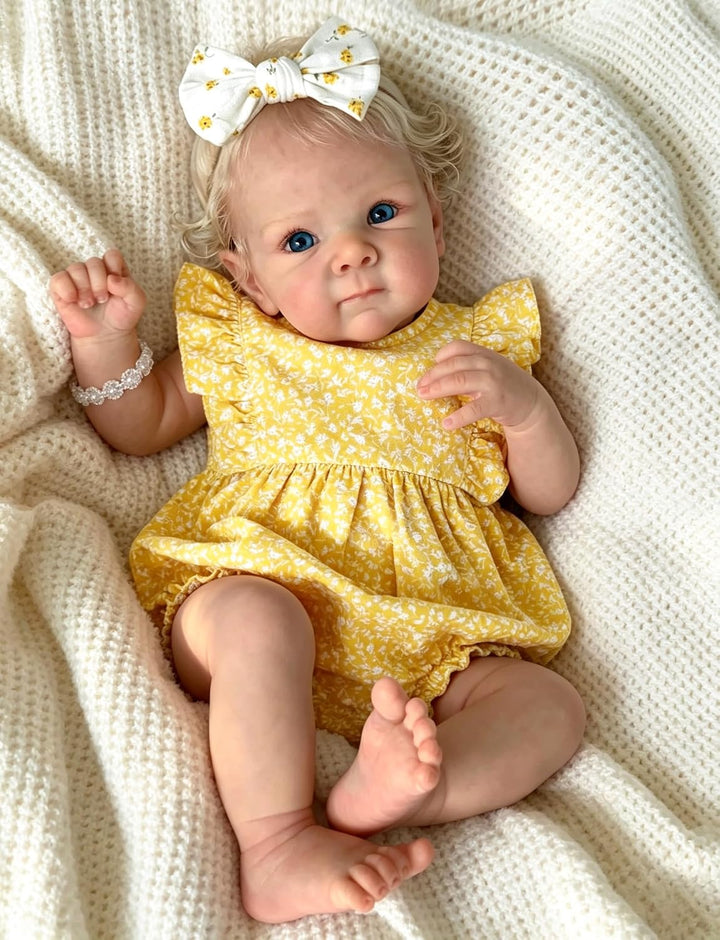 Zero pam Reborn Baby Mädchen-48CM Reborn Baby Vollsilikon Lebensecht,Lebensechte Babypuppen Wie Echt