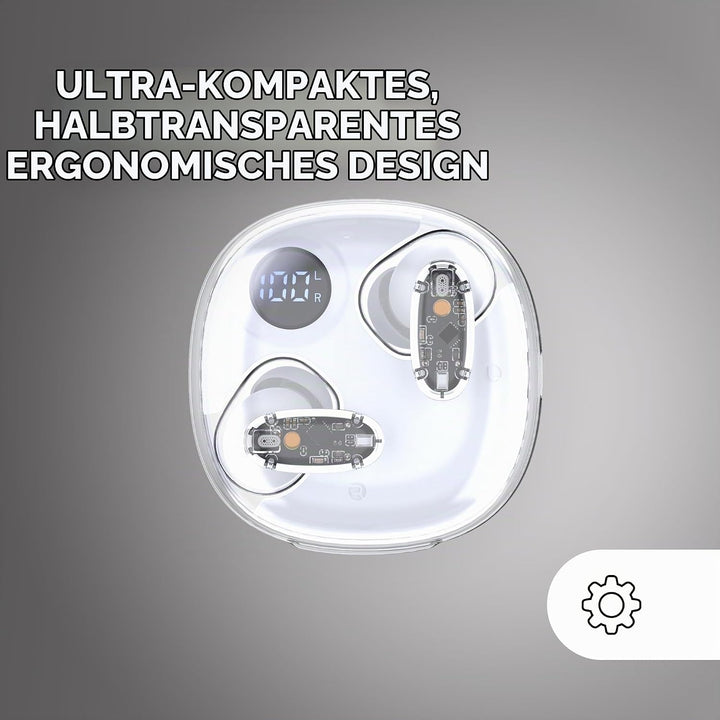 Mars Gaming MHIB2, Bluetooth 5.4 Kopfhörer, Immersiver Klang, Ergonomisches Halbtransparentes und Ul