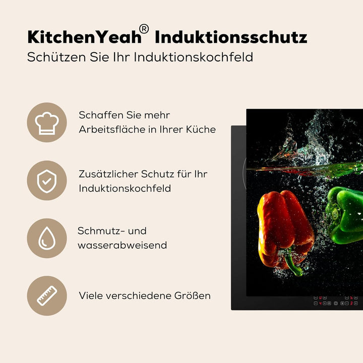 Herdabdeckplatte Einteilig Induktionsmatte Küche Abdeckung Ceranfeld Herd Abdeckplatte Deko Vinyl Ma