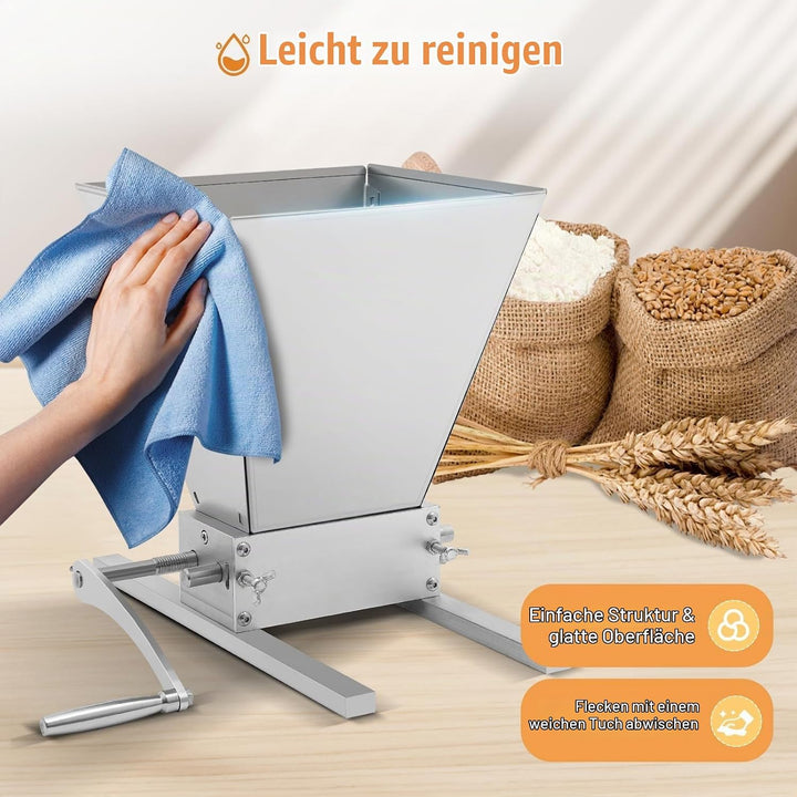 MINRS 4L Manuelle Getreidemühle Malzmühle Schrotmühle Barley Manuelle Verstellbare Getreidemühle Ede