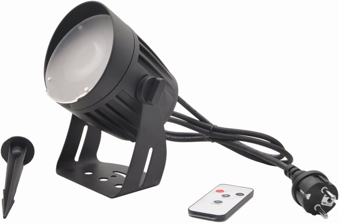 EUROLITE LED Outdoor Spot 18W WW mit Erdspiess | Wetterfester LED-Spot (IP65) mit 18-W-LED, inkl. IR