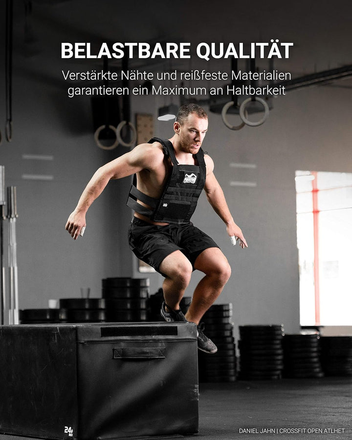 Phantom Athletics Gewichtsweste, Verschiedene Gewichte - Leicht Verstellbar Trainingsweste, Ohne Gew