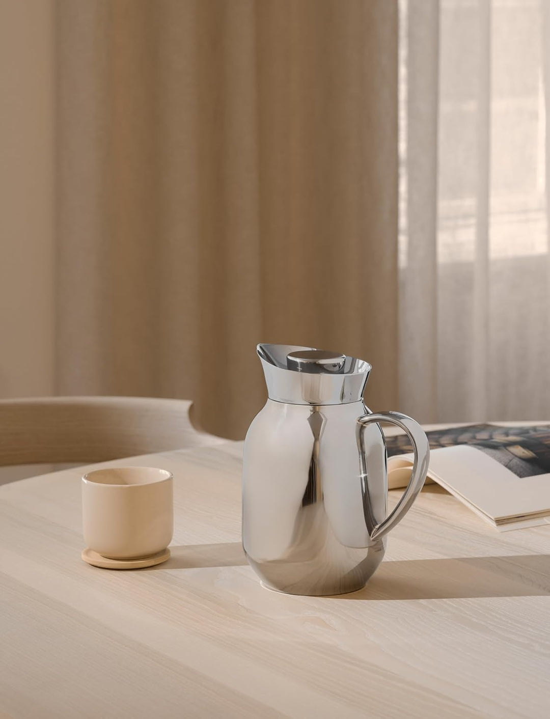 Stelton Amphora Isolierkanne/Thermokanne Edelstahl, 1,2L, modernes Design, spülmaschinenfest (ohne D