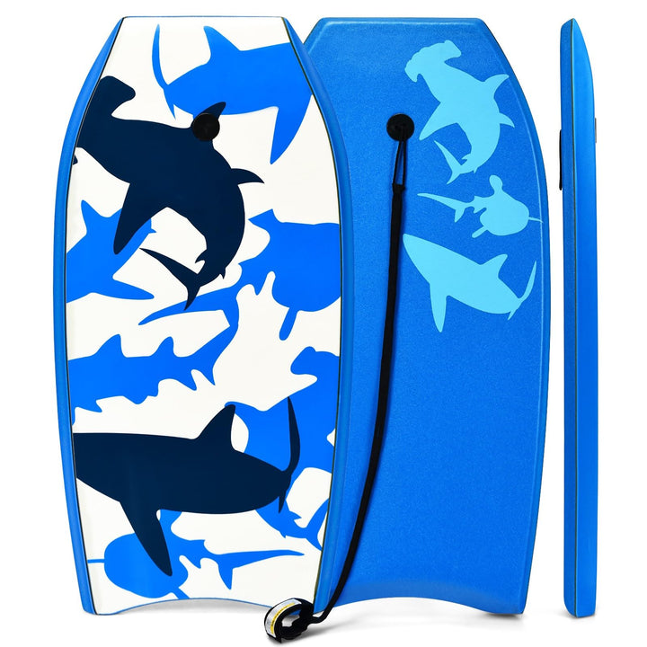 GYMAX Surfbrett, Schwimmbrett mit Zugseil &amp; EPS Schaumstoff-Kern, Bodyboard Surfboard für Kinder &amp; E