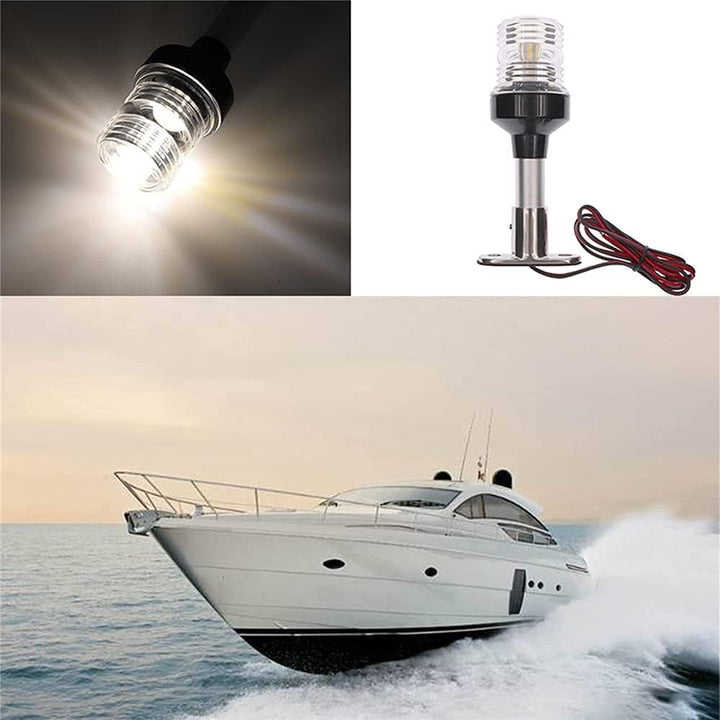 KAOLALI Boot Navigation Licht LED Licht Weiss 360° Wasserdicht IP65 15,2CM, 15,2CM