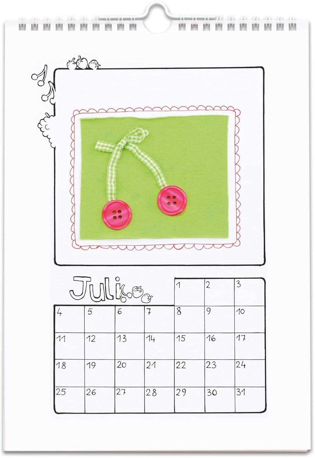 Betzold - Bastel-Kalender Kinder - Blanko-Wandkalender Kreativkalender immerwährend 10 Stück Weiss,