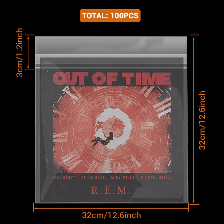 Facmogu 100 Stück transparente Kunststoff-Schutzhüllen für Schallplatten, 32,5 x 32,8 cm, bieten Ihr