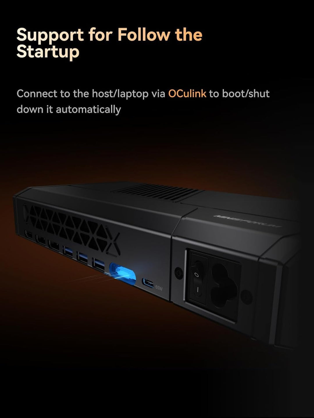 MINIS FORUM Dockingstation MGA1, AMD 7600M XT Grafik, 8G GDDR6 Speicher, Dreifach-Bildschirme HDMIx1