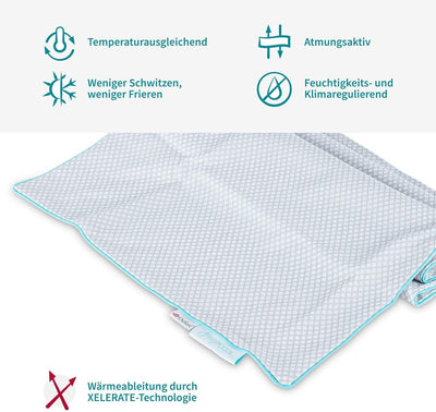 SleepCOOL. Kühlende Kissenhülle 80x80cm COOL.Xtra - Weniger Schwitzen, Weniger Frieren, Besser Schla