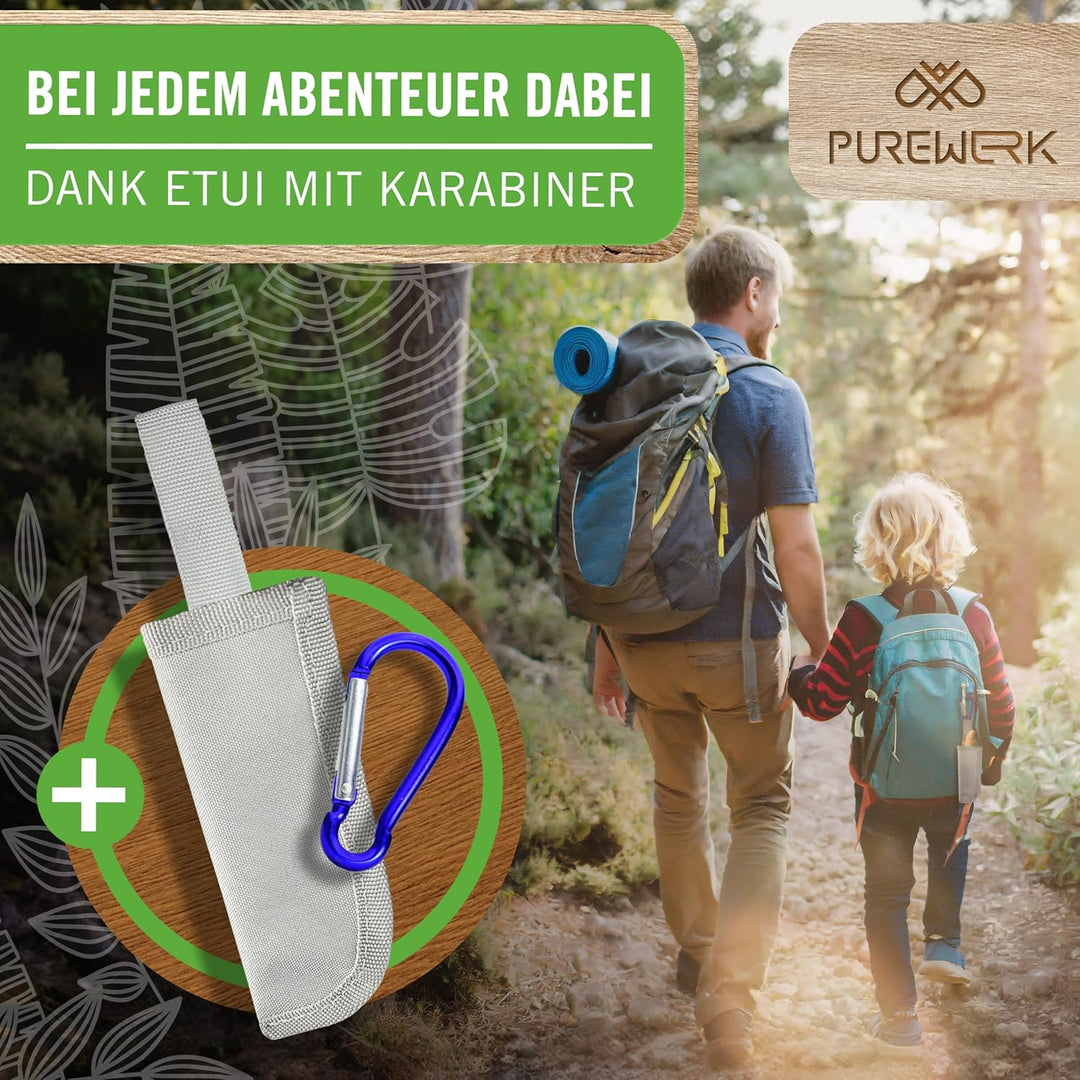 Schnitzmesser Kinder ab 6 Jahre [mit abgerundeter Spitze] - klappbares Outdoor-Taschenmesser mit Hol