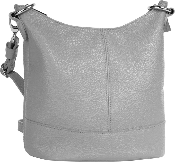 Umhängetasche Echt Leder Damen Made in Italy, Handtasche, Schultertasche, Crossbody Bag aus Leder 02