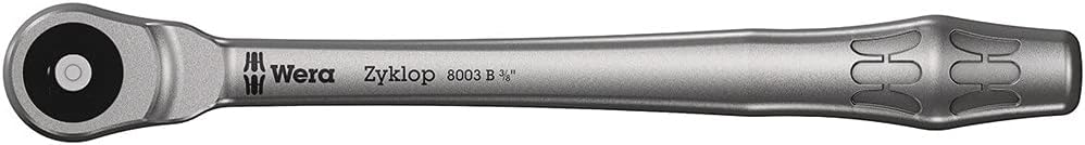 Wera 05004033001 8003 B Zyklop Metal-Knarre mit Durchsteckvierkant mit 3/8Zoll-Antrieb , 3/8 Zoll x