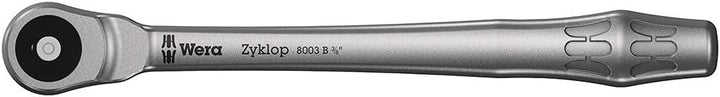 Wera 05004033001 8003 B Zyklop Metal-Knarre mit Durchsteckvierkant mit 3/8Zoll-Antrieb , 3/8 Zoll x