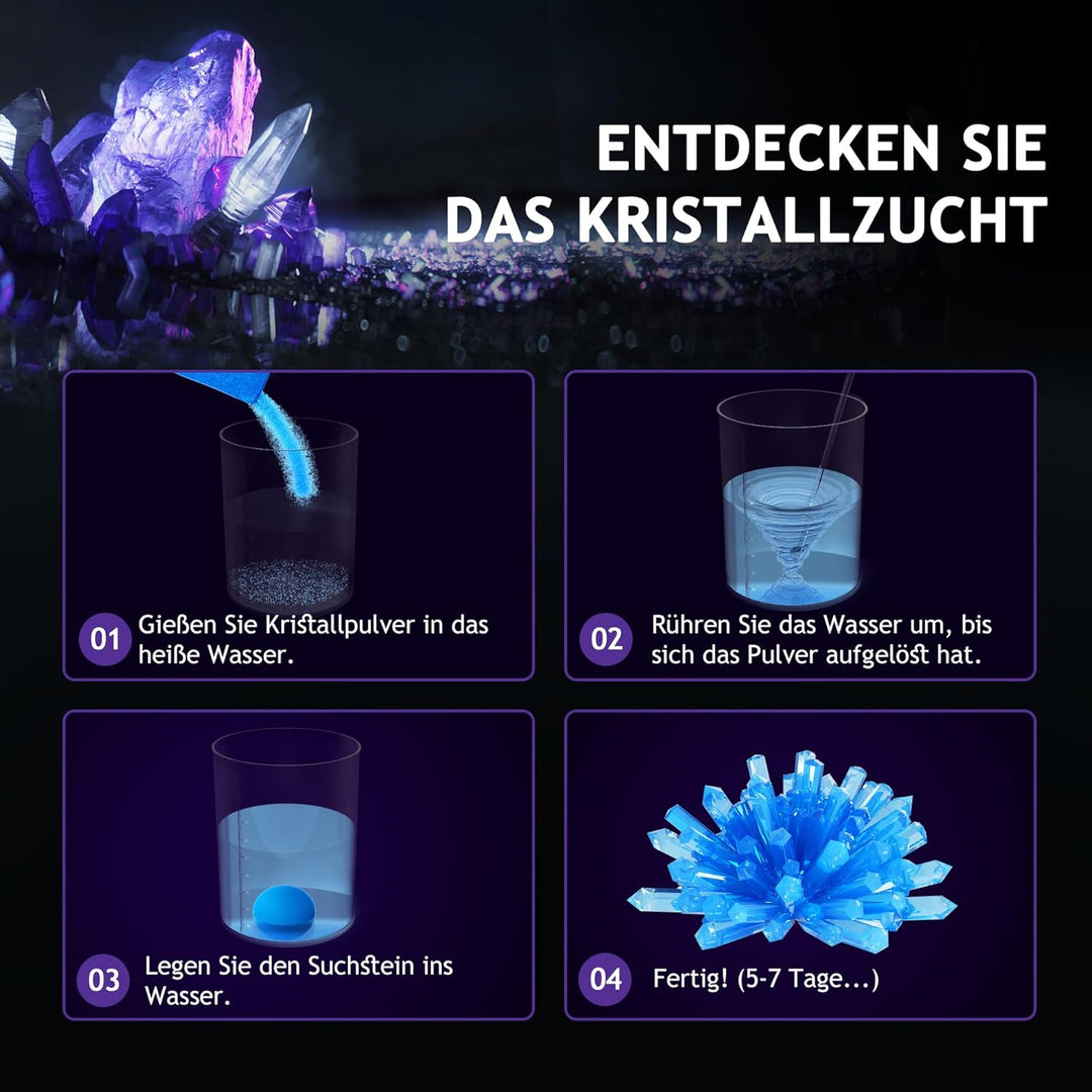 Japace Ausgrabungsset für Kinder, STEM Wissenschaft Spielzeug Edelsteine Ausgraben, Geoden Zum Aufbr