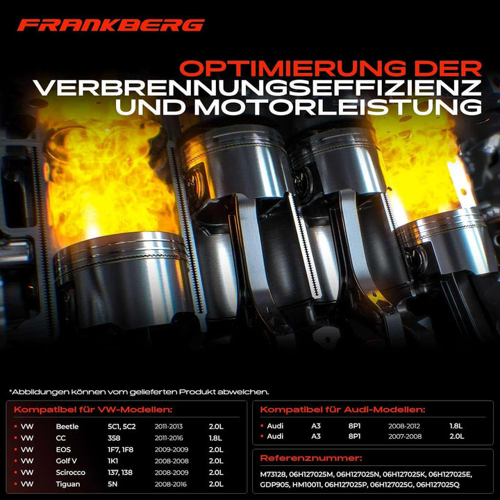 Frankberg Hochdruckpumpe Kompatibel mit A3 8P1 1.8L 2.0L 2007-2012 TT 8J3 1.8L 2.0L 2008-2014 P.a.s.
