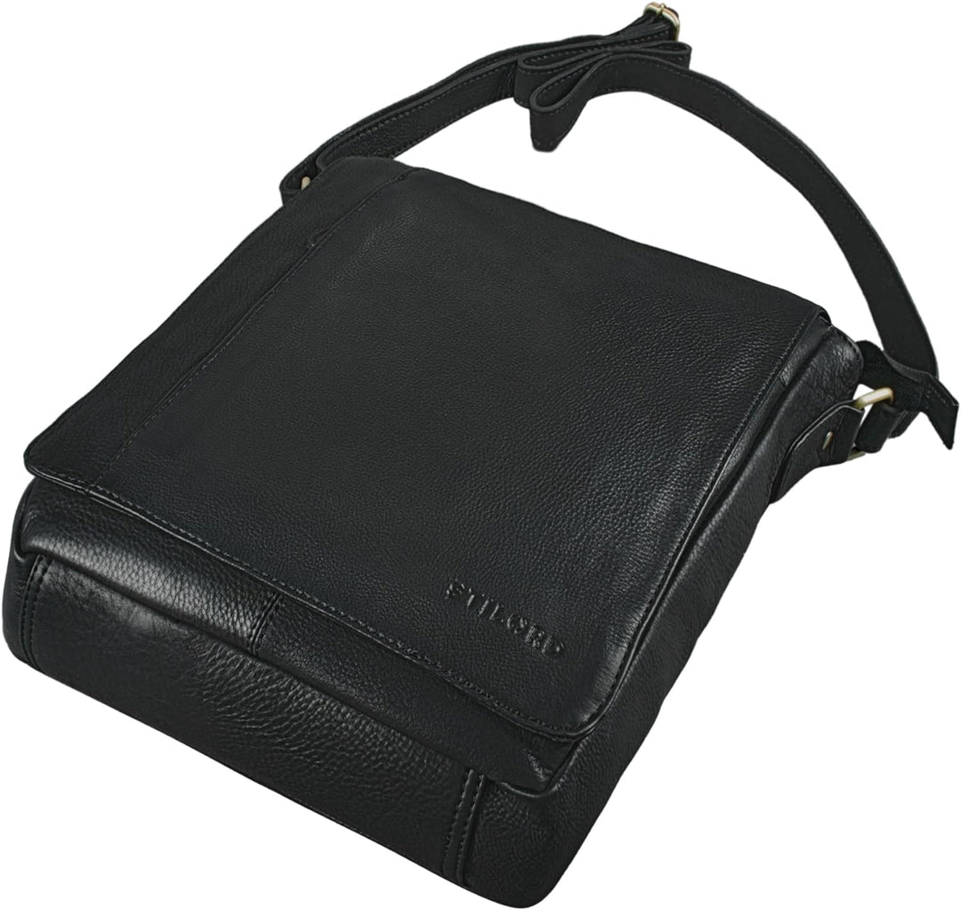 STILORD 'Paul' Umhängetasche Herren Leder Hochformat Messenger Bag im Vintage Design Ledertasche für