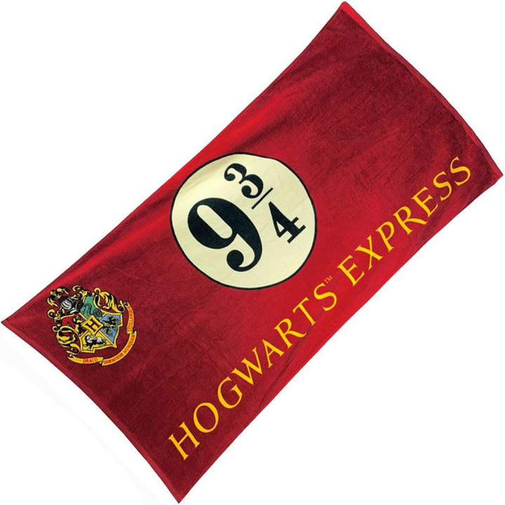 Unbekannt Harry Potter Badetuch Baumwolle, 75 x 150 cm Groovy-9 3/4-hogwarts-express-bath-towel Burg