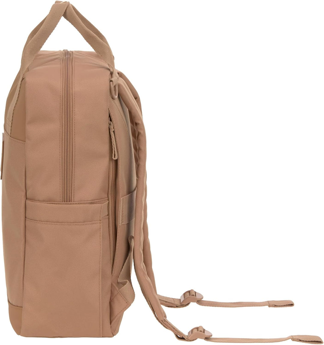 LÄSSIG Baby Wickelrucksack Wickeltasche Rucksack mit Wickelunterlage, Kinderwagenbefestigung, Flasch